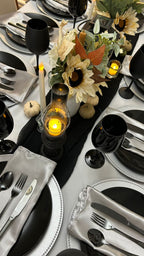 Decoración de mesa posada/cena navideña