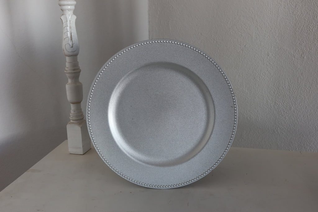 Plato base plateado